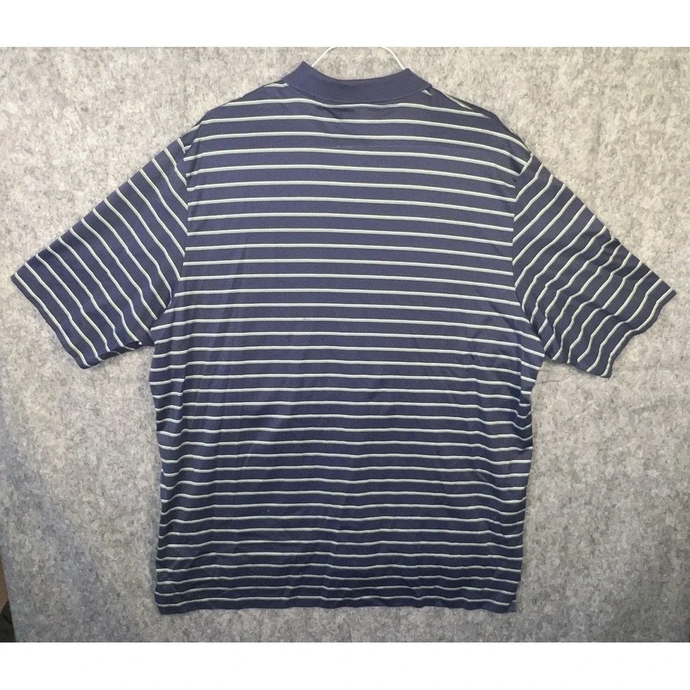 Ralph‎ Lauren Shirt Men's 2XL Purple Polo Golf Performance Striped Pima Cotton